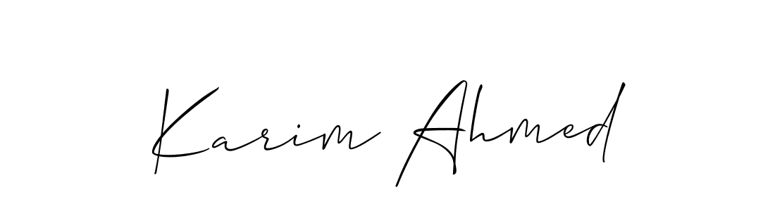 Make a beautiful signature design for name Karim Ahmed. With this signature (Allison_Script) style, you can create a handwritten signature for free. Karim Ahmed signature style 2 images and pictures png