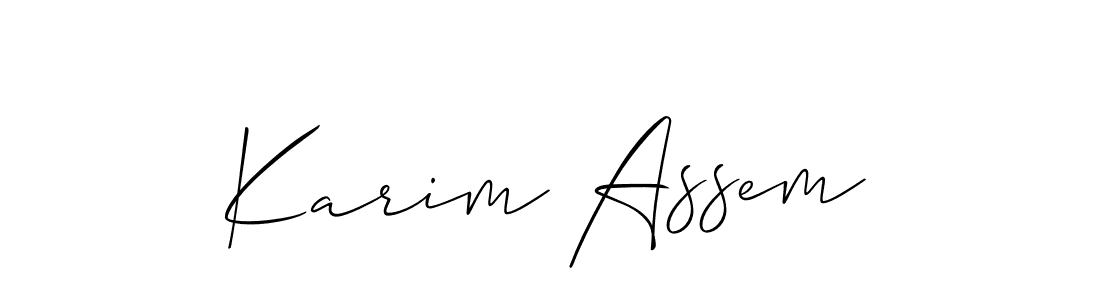 How to Draw Karim Assem signature style? Allison_Script is a latest design signature styles for name Karim Assem. Karim Assem signature style 2 images and pictures png