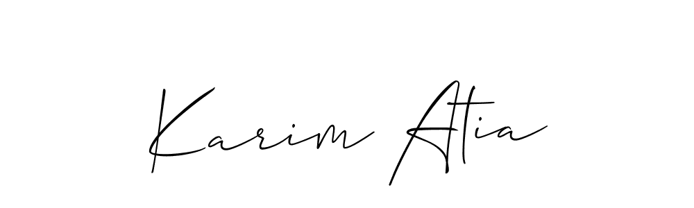 How to Draw Karim Atia signature style? Allison_Script is a latest design signature styles for name Karim Atia. Karim Atia signature style 2 images and pictures png