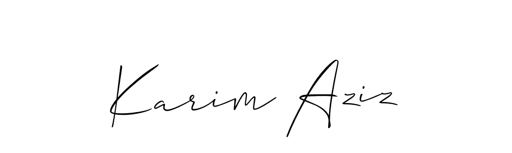 See photos of Karim Aziz official signature by Spectra . Check more albums & portfolios. Read reviews & check more about Allison_Script font. Karim Aziz signature style 2 images and pictures png