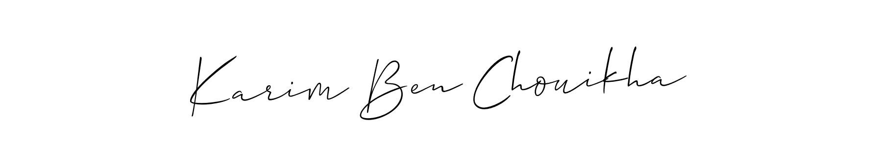 Karim Ben Chouikha stylish signature style. Best Handwritten Sign (Allison_Script) for my name. Handwritten Signature Collection Ideas for my name Karim Ben Chouikha. Karim Ben Chouikha signature style 2 images and pictures png