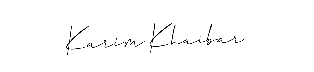 Best and Professional Signature Style for Karim Khaibar. Allison_Script Best Signature Style Collection. Karim Khaibar signature style 2 images and pictures png