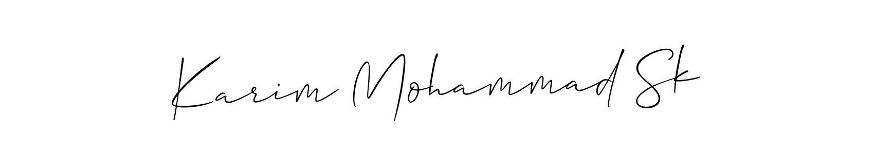 Design your own signature with our free online signature maker. With this signature software, you can create a handwritten (Allison_Script) signature for name Karim Mohammad Sk. Karim Mohammad Sk signature style 2 images and pictures png