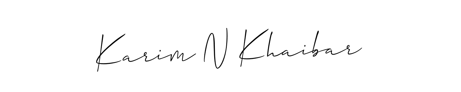 Make a beautiful signature design for name Karim N Khaibar. With this signature (Allison_Script) style, you can create a handwritten signature for free. Karim N Khaibar signature style 2 images and pictures png