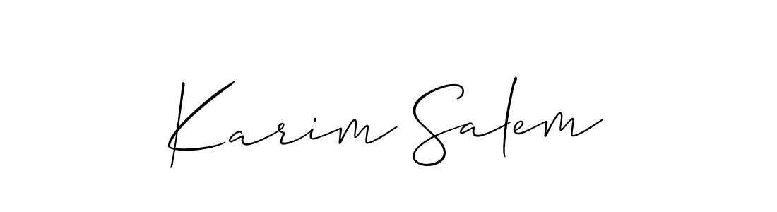 Best and Professional Signature Style for Karim Salem. Allison_Script Best Signature Style Collection. Karim Salem signature style 2 images and pictures png