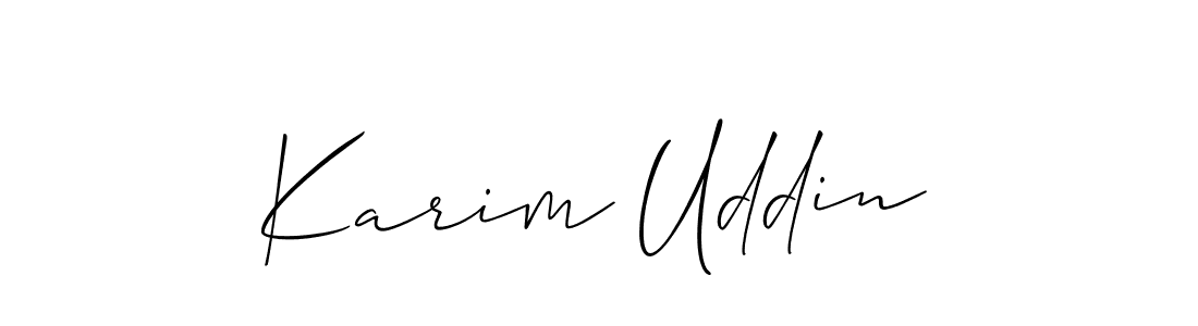 You should practise on your own different ways (Allison_Script) to write your name (Karim Uddin) in signature. don't let someone else do it for you. Karim Uddin signature style 2 images and pictures png