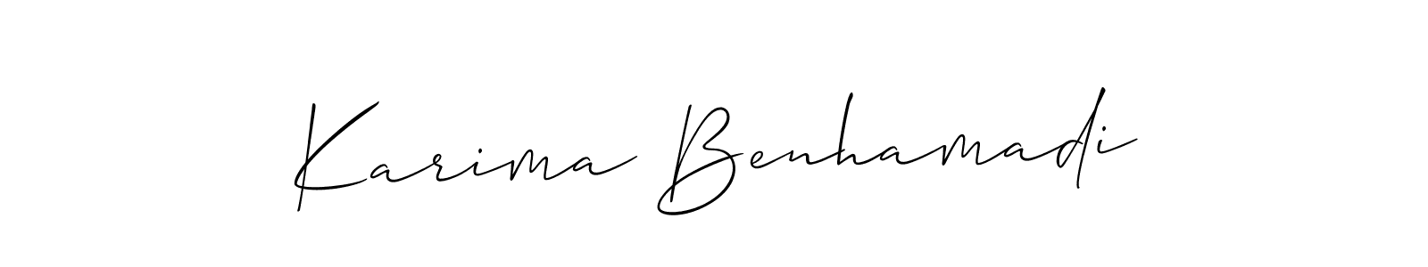 Once you've used our free online signature maker to create your best signature Allison_Script style, it's time to enjoy all of the benefits that Karima Benhamadi name signing documents. Karima Benhamadi signature style 2 images and pictures png