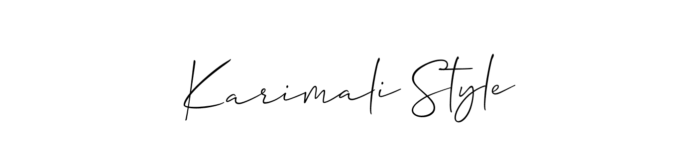 How to Draw Karimali Style signature style? Allison_Script is a latest design signature styles for name Karimali Style. Karimali Style signature style 2 images and pictures png