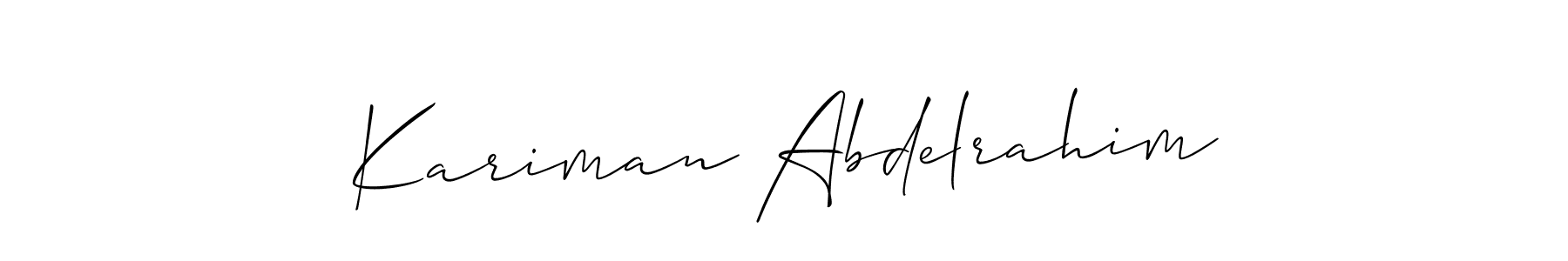 You can use this online signature creator to create a handwritten signature for the name Kariman Abdelrahim. This is the best online autograph maker. Kariman Abdelrahim signature style 2 images and pictures png