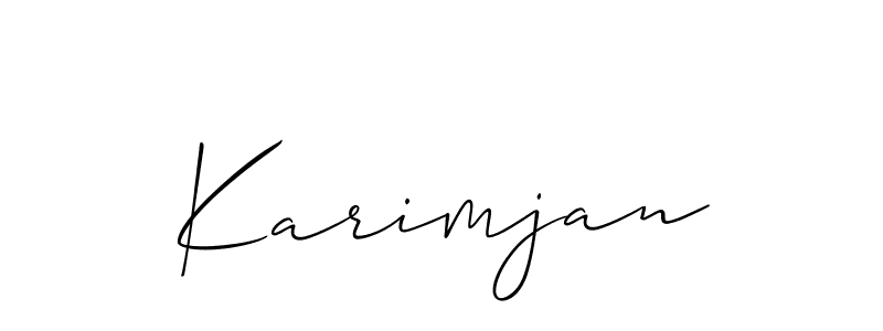 Create a beautiful signature design for name Karimjan. With this signature (Allison_Script) fonts, you can make a handwritten signature for free. Karimjan signature style 2 images and pictures png