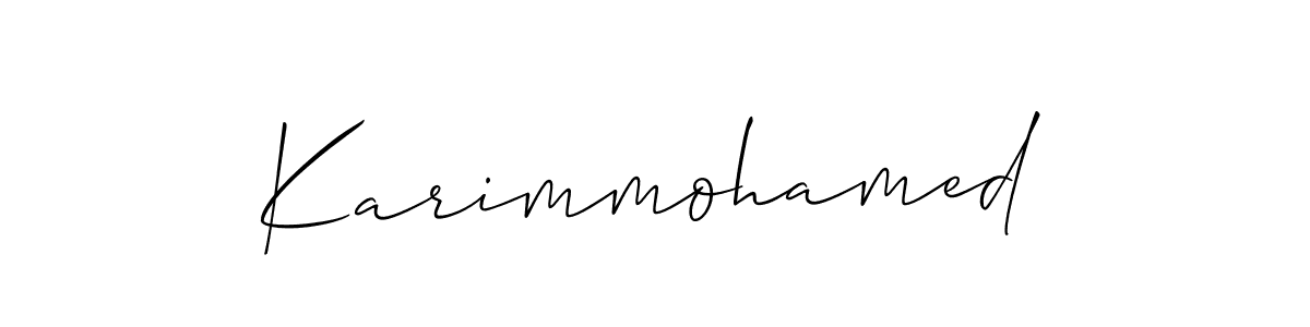 Also You can easily find your signature by using the search form. We will create Karimmohamed name handwritten signature images for you free of cost using Allison_Script sign style. Karimmohamed signature style 2 images and pictures png