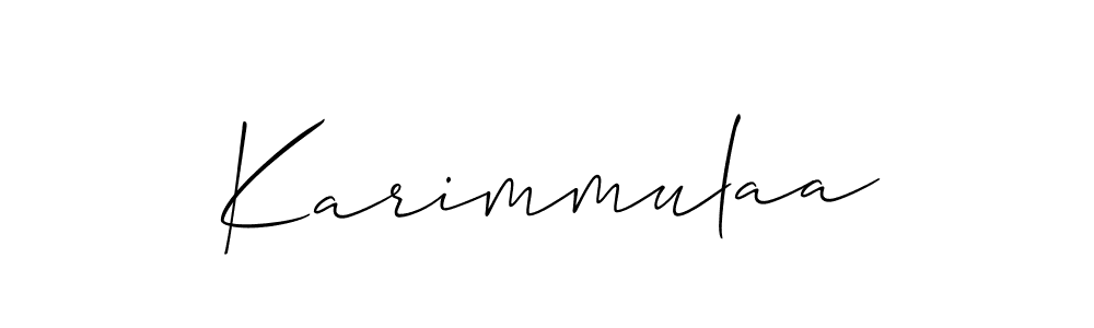 Also we have Karimmulaa name is the best signature style. Create professional handwritten signature collection using Allison_Script autograph style. Karimmulaa signature style 2 images and pictures png