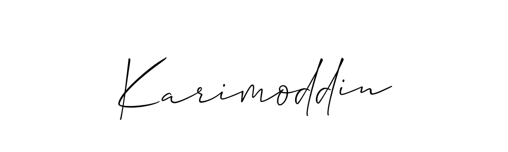 Allison_Script is a professional signature style that is perfect for those who want to add a touch of class to their signature. It is also a great choice for those who want to make their signature more unique. Get Karimoddin name to fancy signature for free. Karimoddin signature style 2 images and pictures png