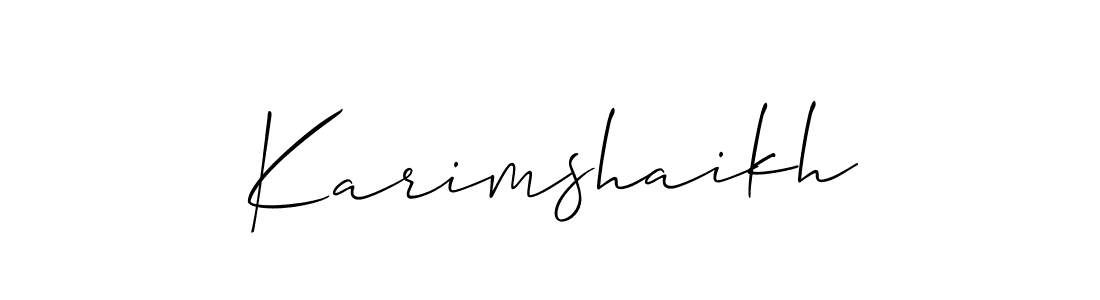 It looks lik you need a new signature style for name Karimshaikh. Design unique handwritten (Allison_Script) signature with our free signature maker in just a few clicks. Karimshaikh signature style 2 images and pictures png