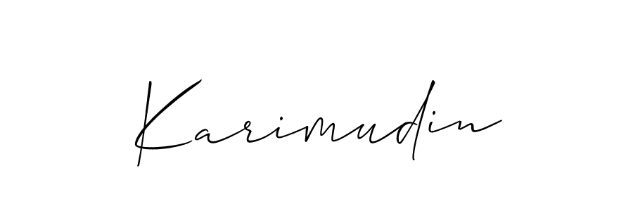 How to make Karimudin name signature. Use Allison_Script style for creating short signs online. This is the latest handwritten sign. Karimudin signature style 2 images and pictures png
