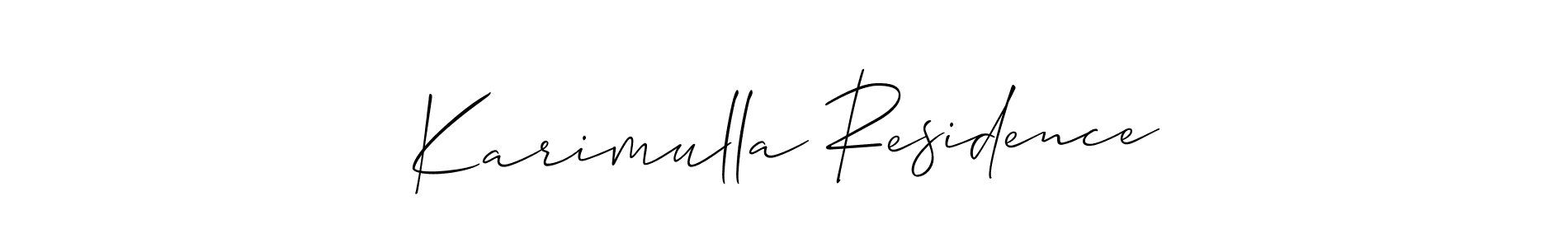 Make a short Karimulla Residence signature style. Manage your documents anywhere anytime using Allison_Script. Create and add eSignatures, submit forms, share and send files easily. Karimulla Residence signature style 2 images and pictures png