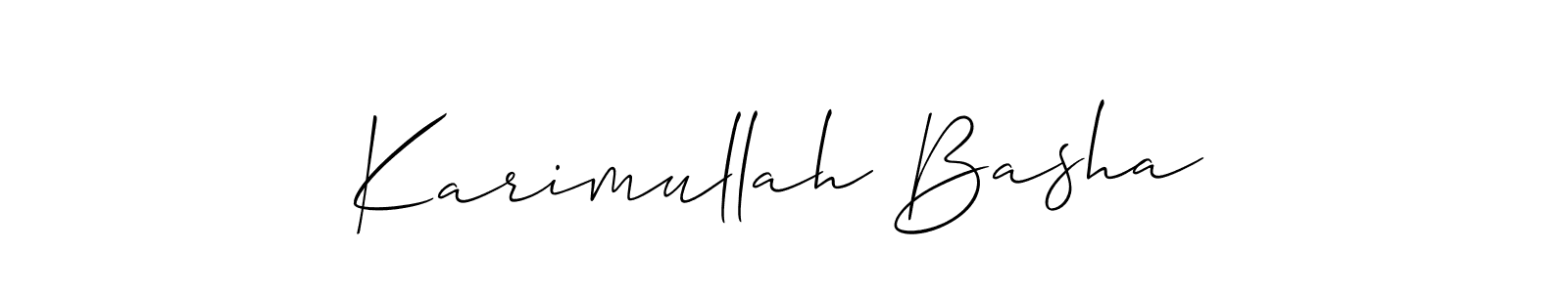 Karimullah Basha stylish signature style. Best Handwritten Sign (Allison_Script) for my name. Handwritten Signature Collection Ideas for my name Karimullah Basha. Karimullah Basha signature style 2 images and pictures png