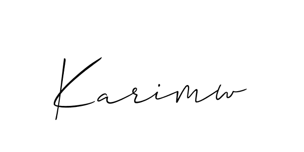 Karimw stylish signature style. Best Handwritten Sign (Allison_Script) for my name. Handwritten Signature Collection Ideas for my name Karimw. Karimw signature style 2 images and pictures png