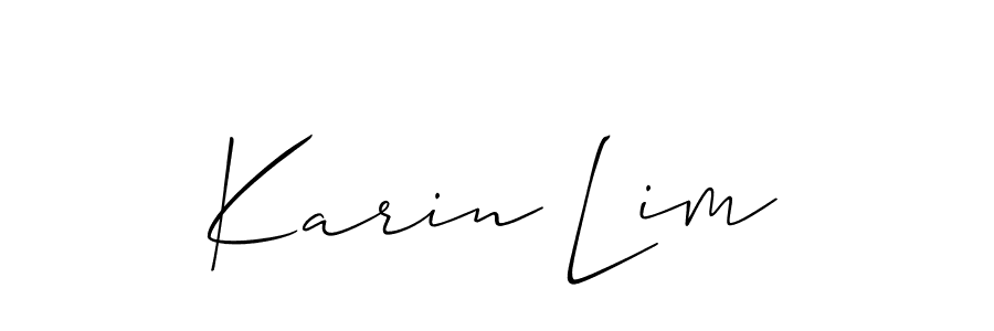 Create a beautiful signature design for name Karin Lim. With this signature (Allison_Script) fonts, you can make a handwritten signature for free. Karin Lim signature style 2 images and pictures png