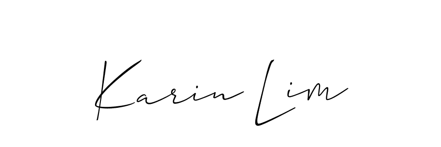 Create a beautiful signature design for name Karin Lim. With this signature (Allison_Script) fonts, you can make a handwritten signature for free. Karin Lim signature style 2 images and pictures png