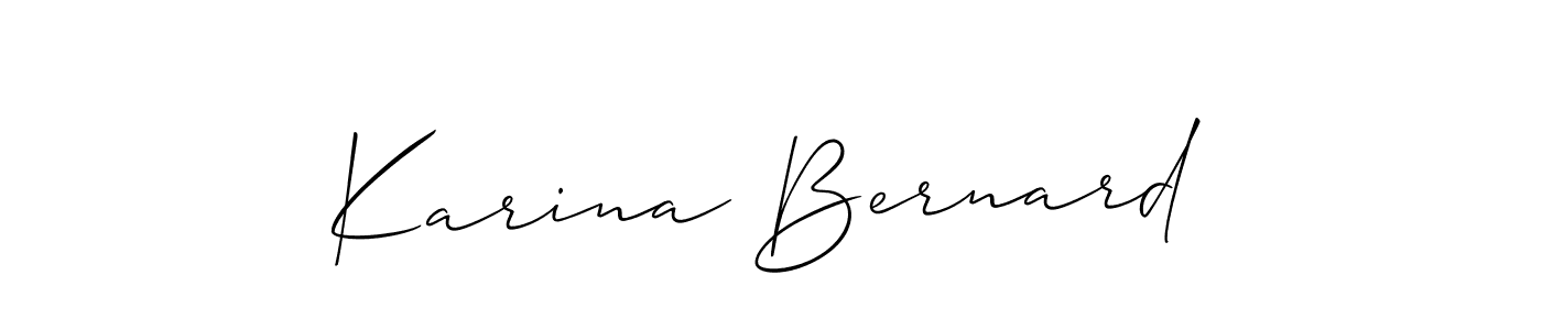 How to Draw Karina Bernard signature style? Allison_Script is a latest design signature styles for name Karina Bernard. Karina Bernard signature style 2 images and pictures png