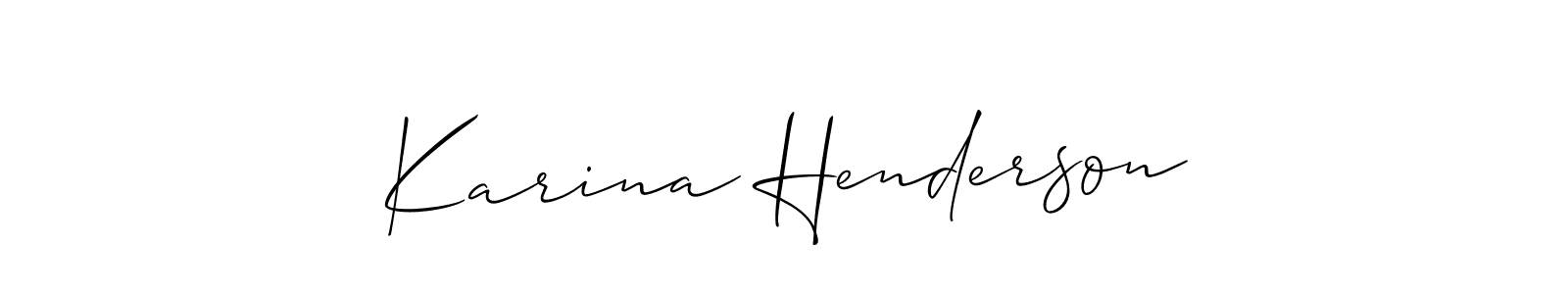 if you are searching for the best signature style for your name Karina Henderson. so please give up your signature search. here we have designed multiple signature styles  using Allison_Script. Karina Henderson signature style 2 images and pictures png