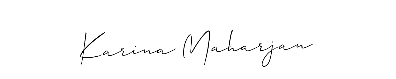 How to Draw Karina Maharjan signature style? Allison_Script is a latest design signature styles for name Karina Maharjan. Karina Maharjan signature style 2 images and pictures png