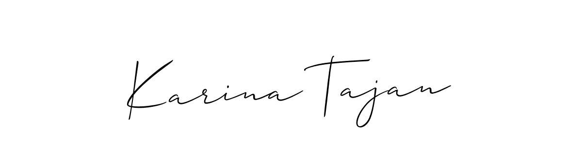 Karina Tajan stylish signature style. Best Handwritten Sign (Allison_Script) for my name. Handwritten Signature Collection Ideas for my name Karina Tajan. Karina Tajan signature style 2 images and pictures png