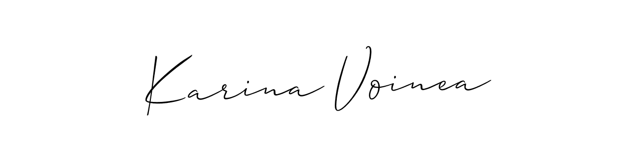 Also we have Karina Voinea name is the best signature style. Create professional handwritten signature collection using Allison_Script autograph style. Karina Voinea signature style 2 images and pictures png