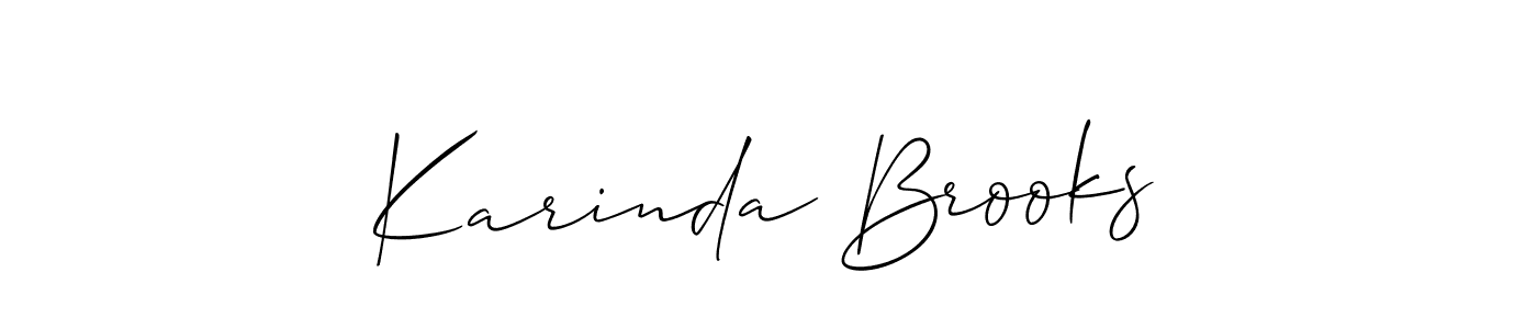 Make a beautiful signature design for name Karinda Brooks. Use this online signature maker to create a handwritten signature for free. Karinda Brooks signature style 2 images and pictures png