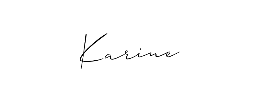 Use a signature maker to create a handwritten signature online. With this signature software, you can design (Allison_Script) your own signature for name Karine♡. Karine♡ signature style 2 images and pictures png