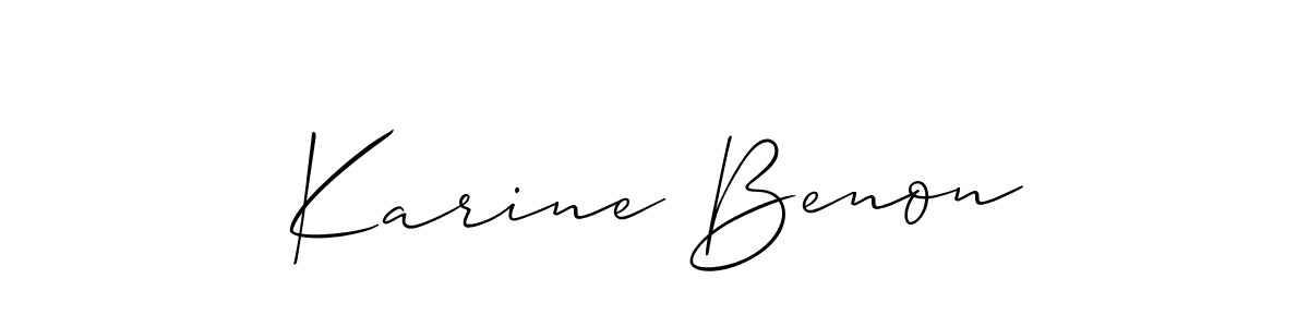 Make a short Karine Benon signature style. Manage your documents anywhere anytime using Allison_Script. Create and add eSignatures, submit forms, share and send files easily. Karine Benon signature style 2 images and pictures png