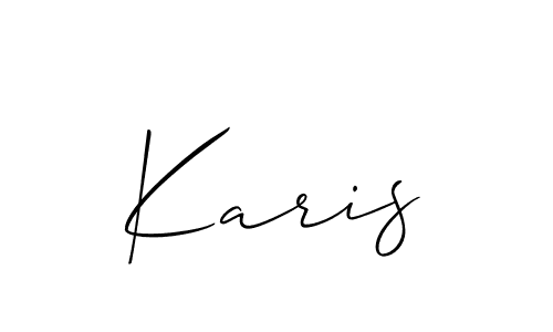 The best way (Allison_Script) to make a short signature is to pick only two or three words in your name. The name Karis include a total of six letters. For converting this name. Karis signature style 2 images and pictures png