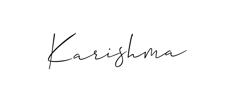 Similarly Allison_Script is the best handwritten signature design. Signature creator online .You can use it as an online autograph creator for name Karishma. Karishma signature style 2 images and pictures png