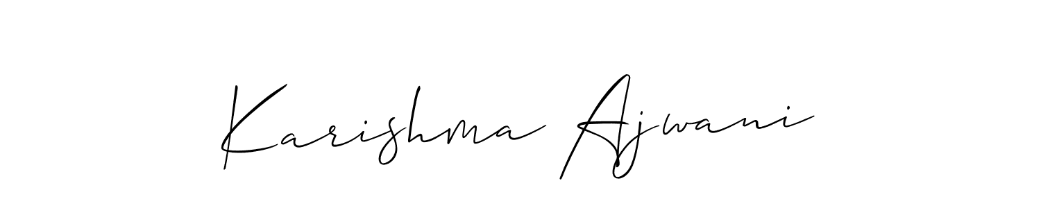 Similarly Allison_Script is the best handwritten signature design. Signature creator online .You can use it as an online autograph creator for name Karishma Ajwani. Karishma Ajwani signature style 2 images and pictures png