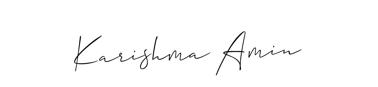 The best way (Allison_Script) to make a short signature is to pick only two or three words in your name. The name Karishma Amin include a total of six letters. For converting this name. Karishma Amin signature style 2 images and pictures png