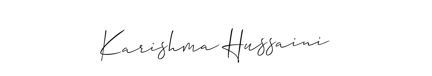 How to make Karishma Hussaini signature? Allison_Script is a professional autograph style. Create handwritten signature for Karishma Hussaini name. Karishma Hussaini signature style 2 images and pictures png