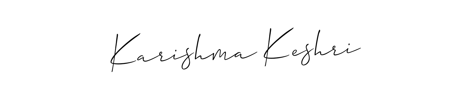 Also we have Karishma Keshri name is the best signature style. Create professional handwritten signature collection using Allison_Script autograph style. Karishma Keshri signature style 2 images and pictures png