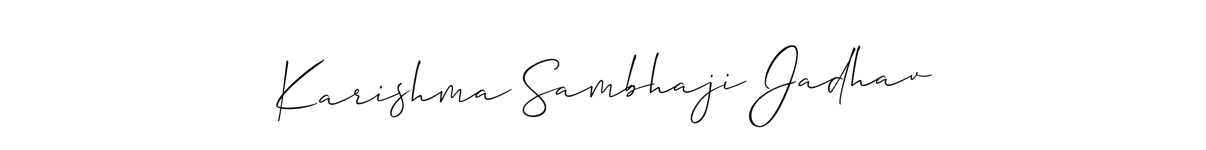Karishma Sambhaji Jadhav stylish signature style. Best Handwritten Sign (Allison_Script) for my name. Handwritten Signature Collection Ideas for my name Karishma Sambhaji Jadhav. Karishma Sambhaji Jadhav signature style 2 images and pictures png