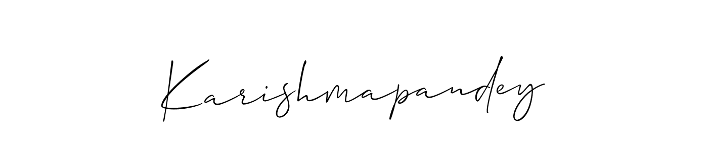 It looks lik you need a new signature style for name Karishmapandey. Design unique handwritten (Allison_Script) signature with our free signature maker in just a few clicks. Karishmapandey signature style 2 images and pictures png