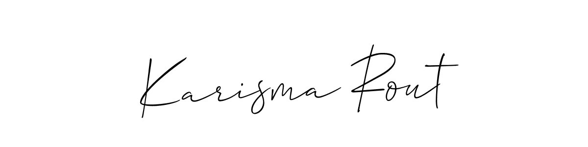 You should practise on your own different ways (Allison_Script) to write your name (Karisma Rout) in signature. don't let someone else do it for you. Karisma Rout signature style 2 images and pictures png