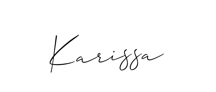 Karissa stylish signature style. Best Handwritten Sign (Allison_Script) for my name. Handwritten Signature Collection Ideas for my name Karissa. Karissa signature style 2 images and pictures png