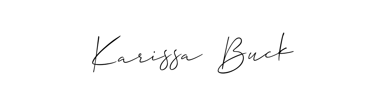Also we have Karissa  Buck name is the best signature style. Create professional handwritten signature collection using Allison_Script autograph style. Karissa  Buck signature style 2 images and pictures png