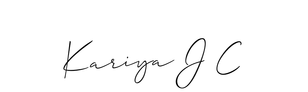 Check out images of Autograph of Kariya J C name. Actor Kariya J C Signature Style. Allison_Script is a professional sign style online. Kariya J C signature style 2 images and pictures png