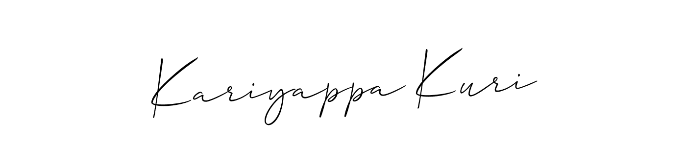 Also You can easily find your signature by using the search form. We will create Kariyappa Kuri name handwritten signature images for you free of cost using Allison_Script sign style. Kariyappa Kuri signature style 2 images and pictures png