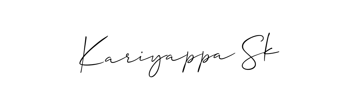 Best and Professional Signature Style for Kariyappa Sk. Allison_Script Best Signature Style Collection. Kariyappa Sk signature style 2 images and pictures png
