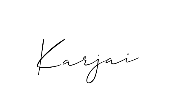 Make a short Karjai signature style. Manage your documents anywhere anytime using Allison_Script. Create and add eSignatures, submit forms, share and send files easily. Karjai signature style 2 images and pictures png