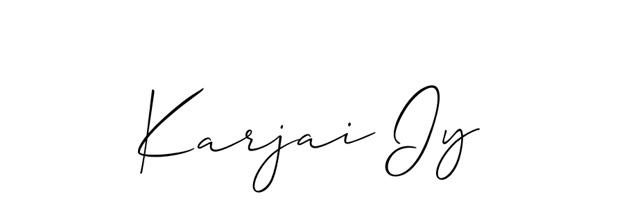 if you are searching for the best signature style for your name Karjai Iy. so please give up your signature search. here we have designed multiple signature styles  using Allison_Script. Karjai Iy signature style 2 images and pictures png