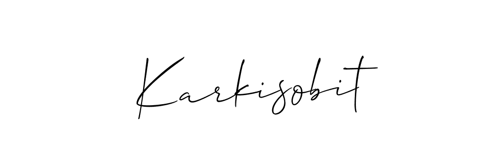 Similarly Allison_Script is the best handwritten signature design. Signature creator online .You can use it as an online autograph creator for name Karkisobit. Karkisobit signature style 2 images and pictures png