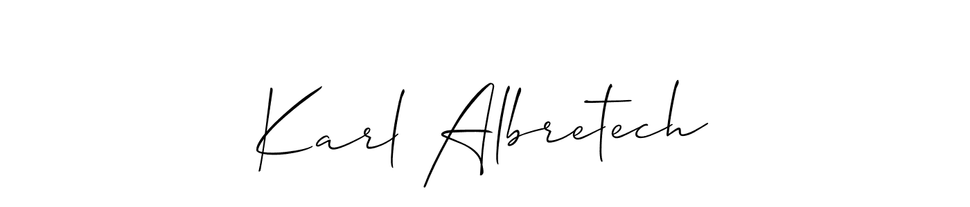 if you are searching for the best signature style for your name Karl Albretech. so please give up your signature search. here we have designed multiple signature styles  using Allison_Script. Karl Albretech signature style 2 images and pictures png